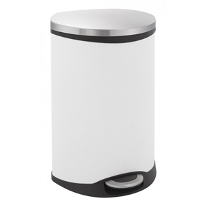 EKO Shell Bin pedaalemmer / wit / 50 liter