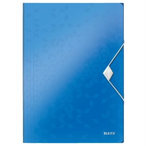 Leitz 45990036 WOW 3-klepsmap / 320 x 8 x 235 mm / polypropyleen / blauw metallic