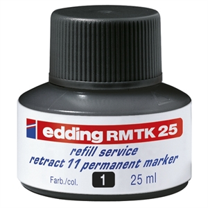 Edding RMTK 25 navulling / zwart / 25 ml