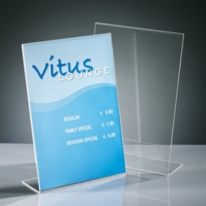 Sigel SI-TA213 folderhouder schuin / A3 / acryl / transparant / L-vorm