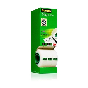 3M Scotch Magic plakband / transparant / 19 mm x 33 m / 8 rollen