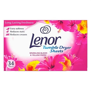 Lenor Droogtrommeldoekjes / Sparkling Bloom & Yellow Poppy / 34 doekjes