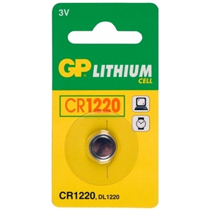 GP knoopcel batterij CR1220 / lithium / 1 stuk