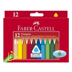 Faber-Castell waskrijt / Trianqular / 12 stuks