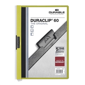 Durable 220905 Duraclip klemmap / A4 / groen / tot 60 pagina’s