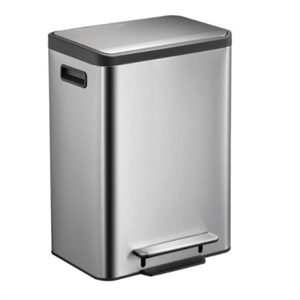 EKO EcoCasa vuilnisbak / RVS / mat RVS / 15 + 15 liter
