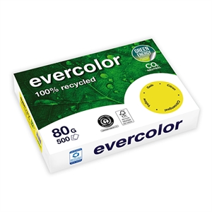 Clairefontaine Evercolor gerecycled papier / geel / A4 / 80 gr. / 500 vel
