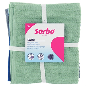 Sorbo Badstof Vaatdoek / 35 x 35 cm / 3 stuks