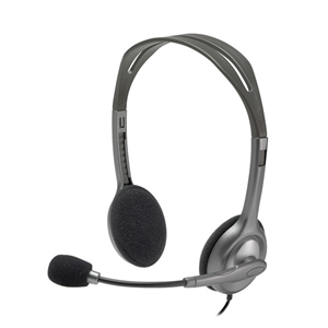 Logitech H110 headset / bekabeld / USB / zwart