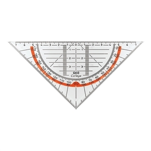 Aristo GeoCollege geodriehoek / kunststof / transparant / 16 cm