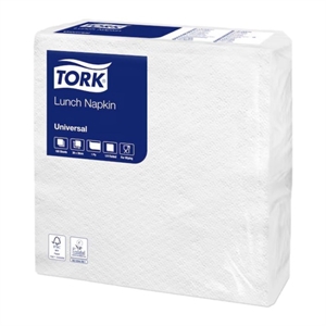 Tork 509335 servetten / 1-laags / 30 x 30 cm / wit / 100 stuks