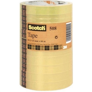 3M Scotch 550 plakband / transparant / 15 mm x 66 m / 10 rollen