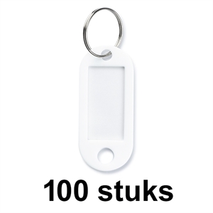 Alco sleutelhanger / wit / 100 stuks