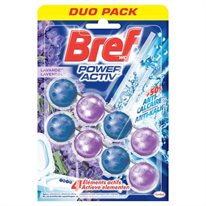 Bref Power Activ Toiletblok / Lavendel / 50 gram / 2 stuks