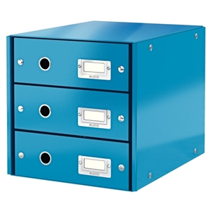 Leitz 6048 WOW ladeblok / blauw metallic / 3 laden
