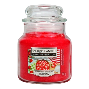 Yankee Candle Home Inspiration geurkaars / Sugared Strawberries / Small Jar / 104 g