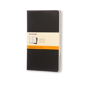 Moleskine large schriften / gelinieerd / zwart / 80 vel / 3 stuks