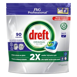 Dreft Professional All-in-One vaatwastabletten / Regular / 90 tabs