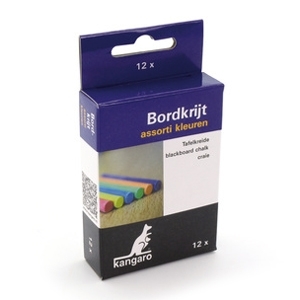 Kangaro bordkrijt / gekleurd / 12 stuks
