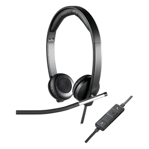 Logitech H650e stereo bekabelde headset / USB / zwart