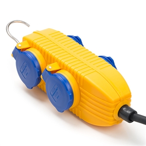 Brennenstuhl 1169200010 buiten stekkerdoos / 4 stopcontacten / geel/blauw / 5 meter