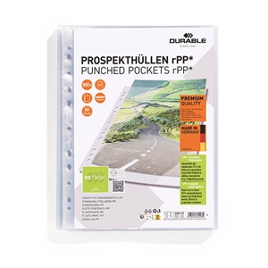 Durable showtas / A4 / transparant / 11-gaats / 80 micron / 100 stuks