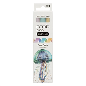 Copic Ciao Layer & Mix markerset / Pastel Palette / penseel / beitel / 3 stuks