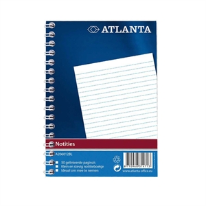 Atlanta notitieboek met spiraal / A6 / gelinieerd / 50 vel