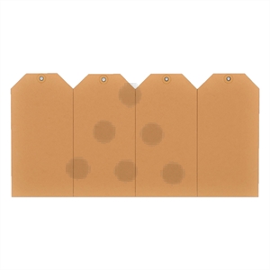 HF2 395007 labels met ophangoog / 60 x 120 mm / karton / niet-klevend / chamois / 1000 stuks