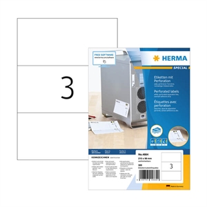 Herma 4664 etiketten / geperforeerd / 210 x 99 mm / wit / 300 etiketten