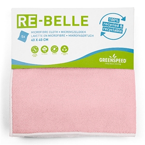 Greenspeed Re-belle Microvezeldoek / roze / 40 x 40 cm / 5 stuks