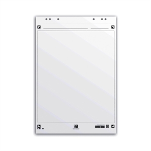 Oxford 400096277 Smart Chart flipoverblok blanco / wit / 3 x 20 vel