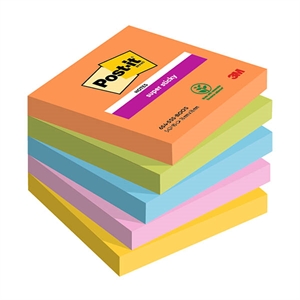 3M Post-It super sticky / 76 x 76 mm / Boost / 5 x 90 vel