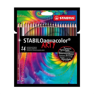 Stabilo Aquacolor ARTY aquarel kleurpotlodenset / 24 stuks
