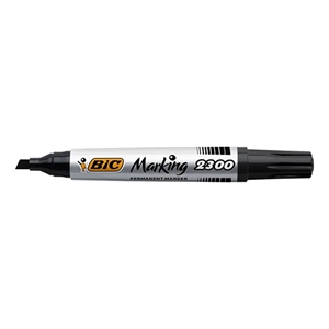 Bic 2300 Ecolutions permanent marker / zwart / beitel punt / 3,7-5,5 mm
