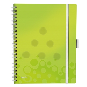 Leitz spiraalblok 4645 Wow Be Mobile Book / A4 / geruit / groen metallic / 80gr. / 80 vel