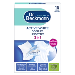 Dr. Beckmann Witte Was Doekjes Active White / 15 stuks