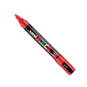 POSCA PC-5M verfmarker / rood / ronde punt / 1,8 - 2,5 mm