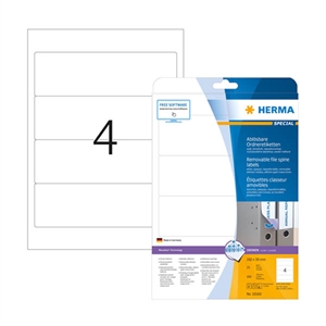 Herma 10160 printbare rugetiketten / verwijderbaar / A4 / 59 x 192 mm / breed / 100 etiketten