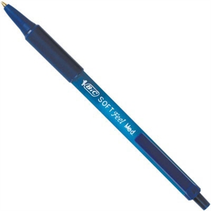 BIC Soft Feel balpen / blauw / clic grip / 12 stuks