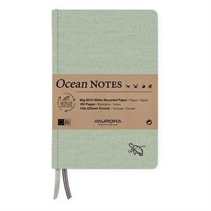 Aurora 2396RTG Ocean notitieboek / A5 / gelinieerd / 80 gr. / 96 vel / schildpad groen