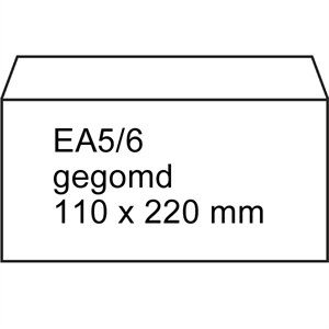 Raadhuis 201020 dienst envelop / gegomd / EA5/6 / 110 mm x 220 mm / 500 stuks