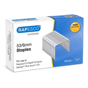 Rapesco 53/6 nietjes / gegalvaniseerd / 5000 stuks