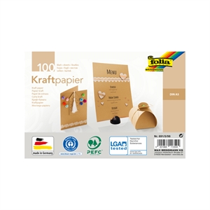 Folia 691/5/98 kraftpapier / A5 / bruin en zandkleur / 100 vel